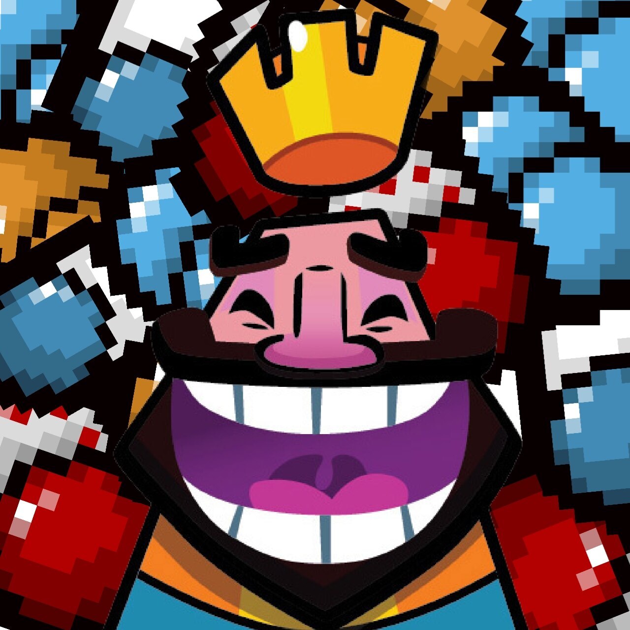 Clash Royale king laughs at you when you take bad pills. - Skymods